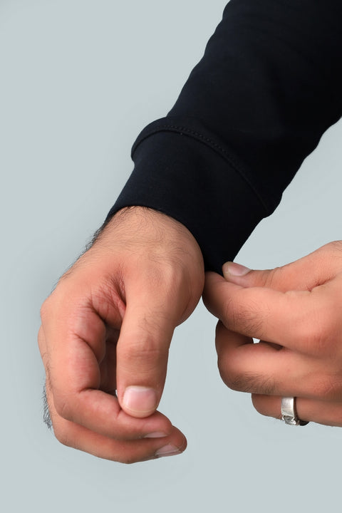 Quarter-Zip Polo Sweatshirt with Mesh Panel - Branded Pullover Jumper