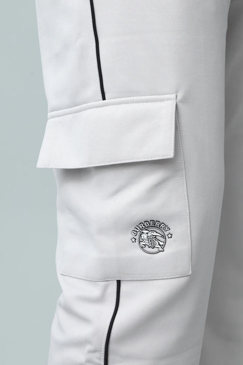 Burberry Men's Cargo Jogger Trousers - Branded Drawstring Sweatpants