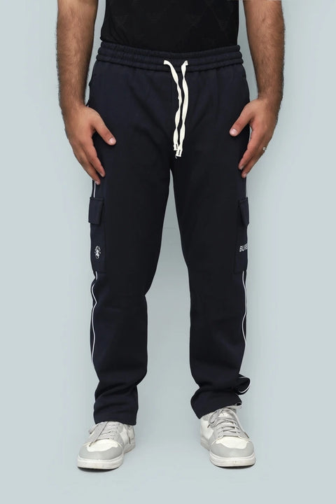Burberry Men's Cargo Jogger Trousers - Branded Drawstring Sweatpants