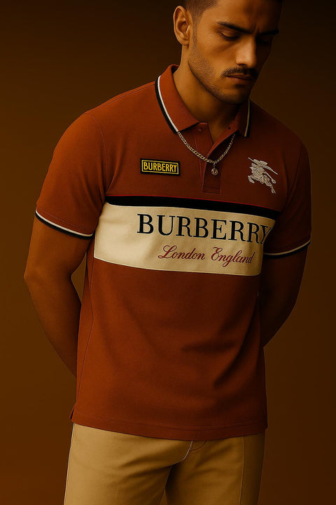 Premium Burberry-Inspired Polo Shirt | Luxury Streetwear | 5 Colors