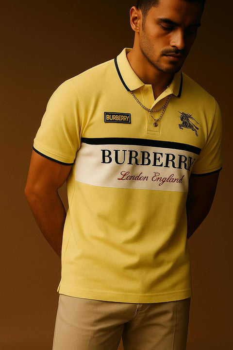 Premium Burberry-Inspired Polo Shirt | Luxury Streetwear | 5 Colors