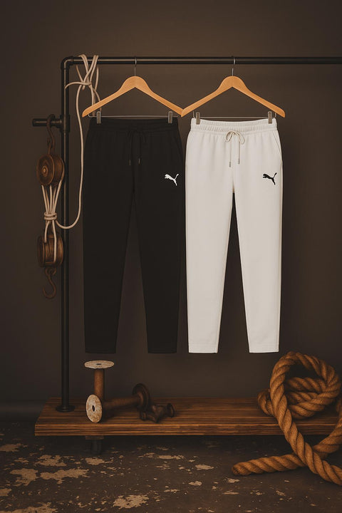 PUMA Track Trousers – Midnight Black | Snowy White | Limited Edition