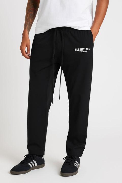 Essential Replica Terry Trousers – Iron Black | Stretch-Free | L–XL