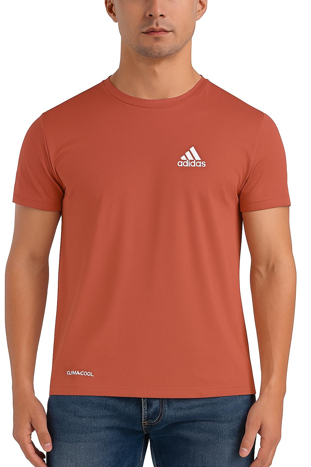 Men's Rust Brown Performance T-shirt - Adidas