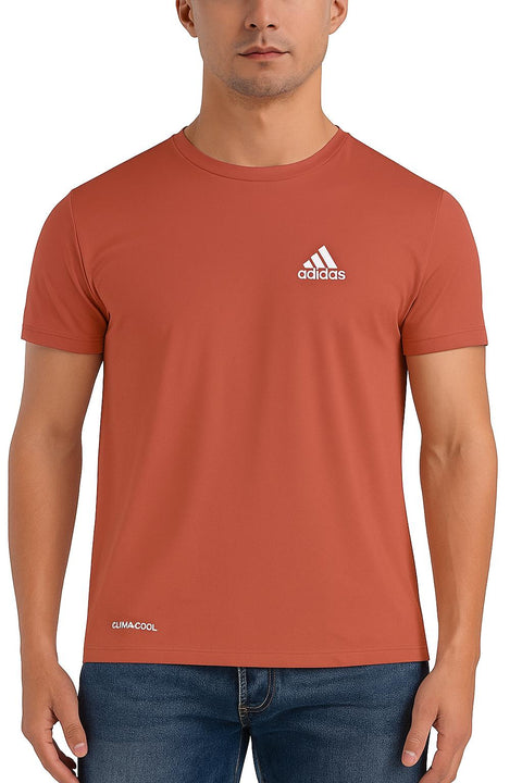 Men's Rust Brown Performance T-shirt - Adidas