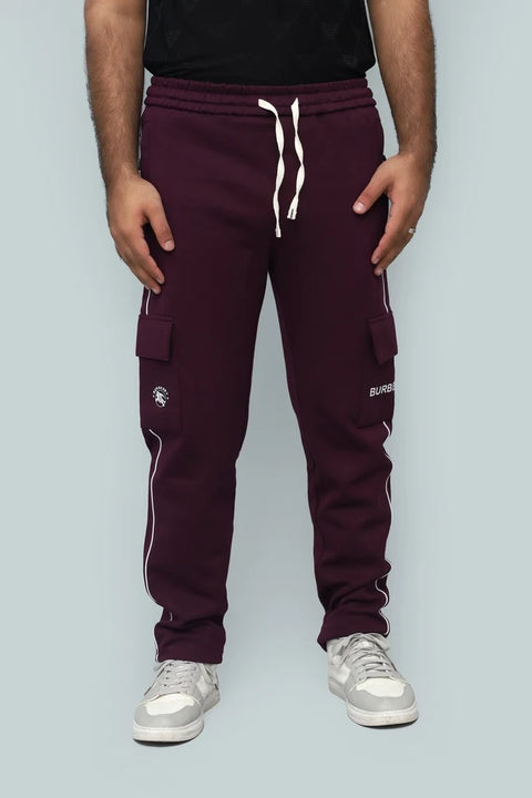 Burberry Men's Cargo Jogger Trousers - Branded Drawstring Sweatpants